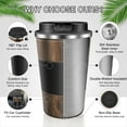 thumbnail image 5 of FORHVIPS Travel Coffee Mug 13 oz,Insulated Coffee Cups with Flip Lid,Stainless Steel Coffee Mugs Spill Proof, Double Wall Vacuum Tumblers,Reusable To Go Mug for Hot/Ice Coffee Tea, 5 of 7