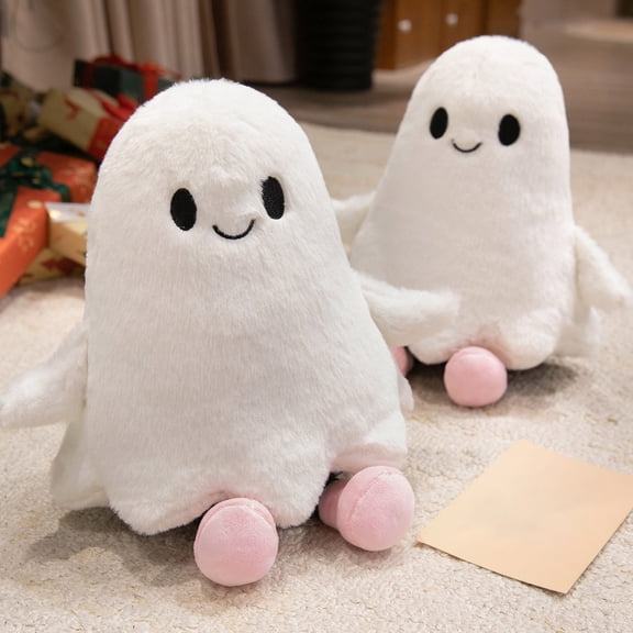 12 Inch Halloween Home Decorations Ghost Plush Doll,for Outdoor Halloween Yard Display(White)