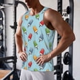 thumbnail image 3 of Wukai Modern Ice Cream Print Men’s Workout Tank Top Sleeveless Muscle T shirt Gym Running Fitness Tank Top-4X-Large, 3 of 7