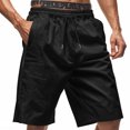 thumbnail image 5 of DDAPJ pyju Clearance Today! Mens Trendy Athletic Shorts Side Zipper Casual Sweat Shorts Lightweight Drawstring Twill Summer Short Pants with Pockets Black XXL, 5 of 9