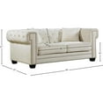 thumbnail image 5 of Maklaine Contemporary Tufted Velvet Loveseat in Cream, 5 of 6