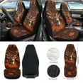 thumbnail image 2 of Renewold Deer Camo Hunting Forest 12 Pcs Car Front Seat Covers Set with Steering Wheel Cover Seat Belt Pads Armrest Pad Trash Bin Sunglass Pocket Rear View Mirror Cover Coasters Keychain, 2 of 7