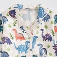 thumbnail image 7 of Boys 2‑Piece Collared Button‑Up Pajama Set with Cartoon Print,Soft Fabric Sleepwear for Boys 18-24 Months, 7 of 7
