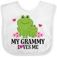 thumbnail image 3 of Inktastic My Grammy Loves Me Granddaughter Girls Baby Bib, 3 of 4