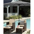 thumbnail image 2 of Vineego 5 Pieces Wicker Outdoor Patio Furniture Set Patio Chairs with Umbrella and Ottoman(Gray), 2 of 7