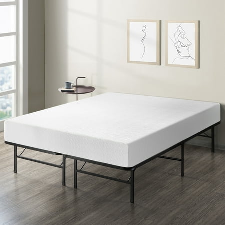 Best Price Mattress 10 Inch Memory Foam Mattress and Innovated Steel Bed Frame Set -