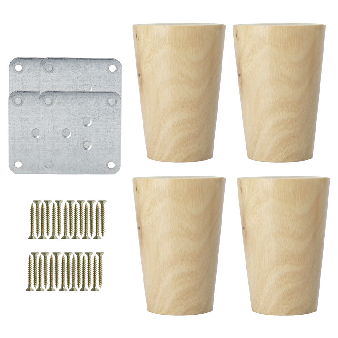 4 pcs Wood Furniture Leg Chair Sofa Feet Replacement 3