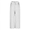 thumbnail image 4 of cfhntfmh Women's Flannel Pajama Pants Print Comfy Stretch Wide Leg Pj Bottoms Drawstring Lounge Pants for Women（White,X-Large), 4 of 4
