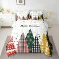 thumbnail image 2 of jejeloiu Abstract Christmas Tree 7-Piece Twin Bedding Sets,Merry Xmas Bedding Comforter Set,Black Snowflake Sheet Sets For Kids,Ultra Soft Home Decor Reversible, 2 of 8
