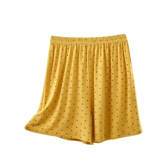 GigrtiJin Pajamas Shorts for Womens Elastic High Waisted Wide Leg Shorts Baggy Lightweight Comfortable Loungewear Shorts