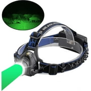 Greenlight LED Headlamp, 1800 Lumens Zoomable Hunting LED Head lamp Flashlight, Hands-Free Headlight Torch Lamp for Hunting Hiking Camping Fishing Reading Running