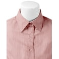 thumbnail image 3 of Doublju Women's Short Sleeve Slim Fit Button Down Dress Shirt (Plus Size Available), 3 of 3