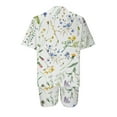 thumbnail image 3 of Ensembles d'Entraînement pour Femmes 2 Pcs Ensemble Mode Col Rond Manches Courtes Imprimé Décontracté Haut et Shorts Ensembles Assortis en Liquidation, 3 of 5
