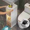 thumbnail image 2 of <p>Armoire de Rangement Étroite en Plastique pour Salle de Bain Armoire de Salle de Bain au Sol en Plastique Armoire de Rangement Étroite pour Salle de Bain Unité de Rangement Verticale avec Tiroirs Transparents Roulettes pour Petits Espaces, 2 of 2