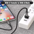 thumbnail image 3 of USB to USB C Adapter 3-Pack, Type C Female to USB Male Charging Cable Converter, 3 of 5