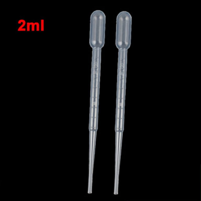 Produktbild von 100 Stück 0,2 Ml Pipetten Aus Kunststoff – Einweg-Transferpipetten, Pasteur-Typ, Mit Skala, Ungiftig, 60 Mm Länge, Ideal Für Labor, Kosmetik & Hobby