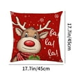 thumbnail image 3 of Qocolhg Merry Christmas Throw Pillow Cover 18X18 Inch Santa Claus Reindeer Decorative Throw Pillow Cover Winter Holiday Soft for Couch Bedroom Living Room Outdoor Christmas Decorations, 3 of 6