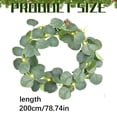 thumbnail image 3 of Lighted Artificial Eucalyptus Garland 6.6FT 20 Lights Battery Operated Faux Vine Lights for Spring Wedding Backdrop Wall Decoration, 3 of 6