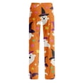 thumbnail image 6 of KDDYLITQ Pajamas for Women Halloween Skeleton Elastic Waist Stretchy Soft Drawstring Trousers Lightweight Skull Halloween Pj Pants Yellow S, 6 of 6