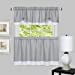 thumbnail image 3 of Darcy Tier and Valance Set 58x36/58x14 - Grey/White, 3 of 5