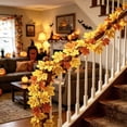 thumbnail image 4 of Artificial Maple Leaf Garland 6.6FT Fall Fake Hanging Foliage for Halloween Thanksgiving Decorations Indoor Outdoor Home Wall Fireplace Door Autumn, 4 of 7