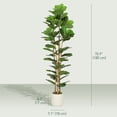 thumbnail image 3 of HOMCOM Faux Fiddle Leaf Fig Tree, 6FT Artificial Tree for Indoor Decor, 3 of 10