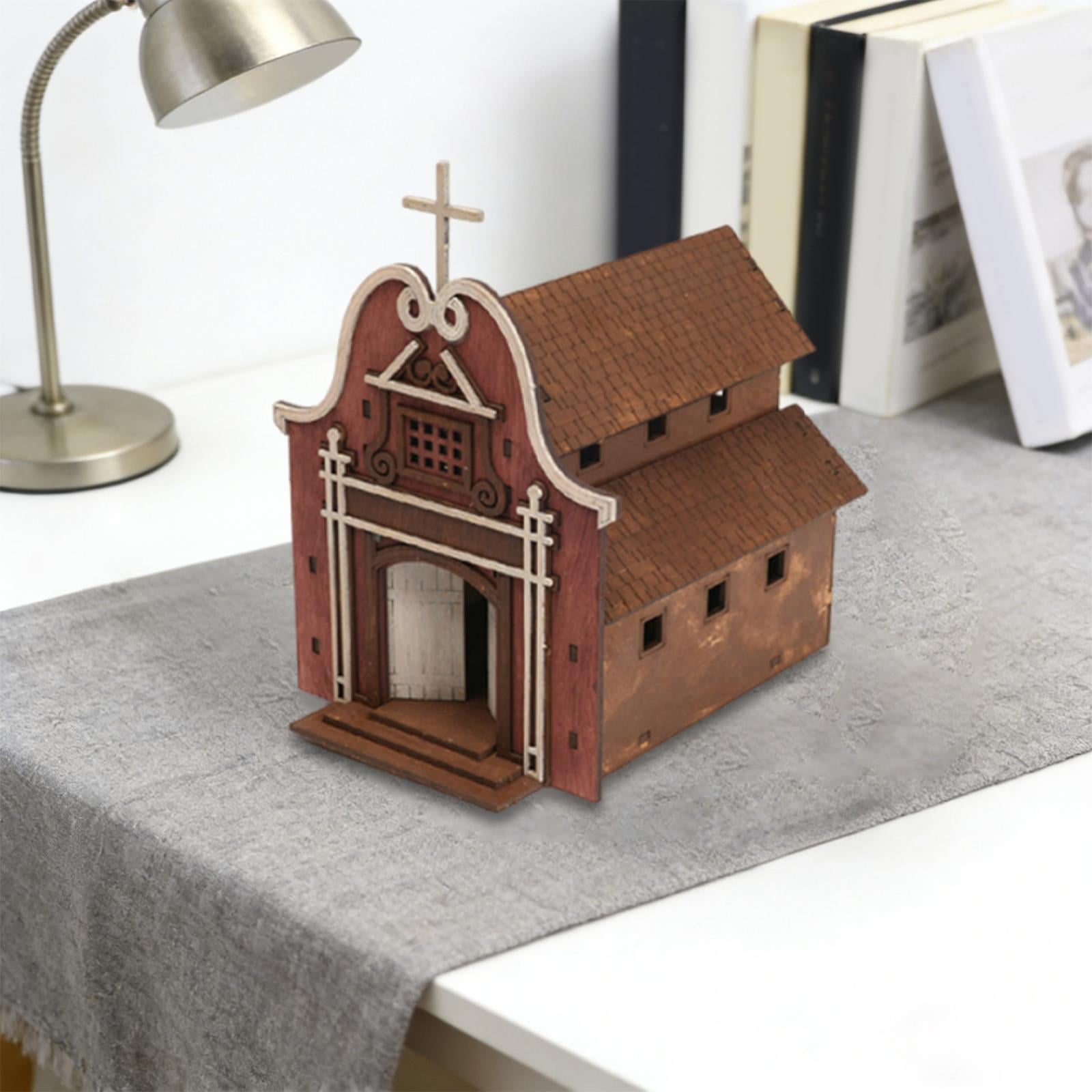 House Miniature Building Models Kit Handmade Wood Structure for Architecture Collectors Micro Landscape Decor