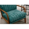 thumbnail image 3 of Mid-Century Modern Chair, Accent Chair with Thick Cushion, Upholstered Armchair, Single Fabric Comfy Reading Chair, Lounge Side Chair for Living Room Bedroom Apartment, Easy Assembly, Lake Green, 3 of 7