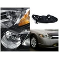 thumbnail image 2 of Spec-D Tuning Compatible with 2006-2008 Honda Civic 4 Door Black Headlights, Yellow Fog Lights Lamps, 2 of 2