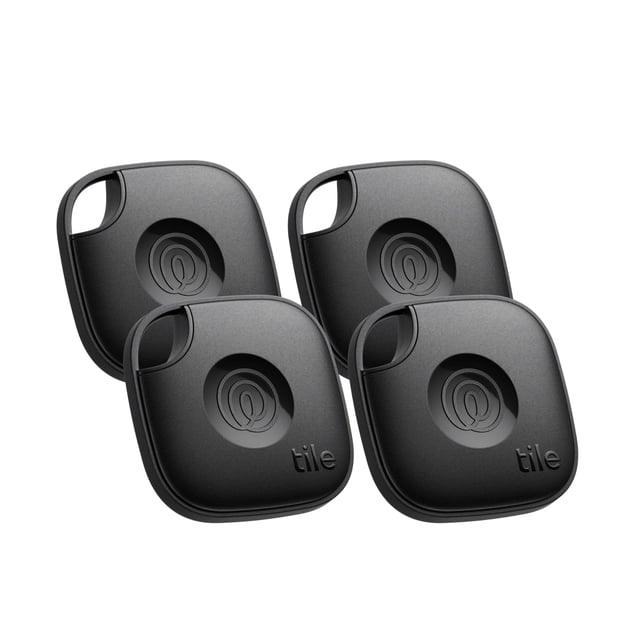 Life360 Rastreador Bluetooth Tile Mate para Llaves, Bolsos, Teléfonos y Más, iOS y Android, Negro, Bolsa de 4 (Nuevo)