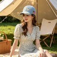 thumbnail image 6 of Hummingbird Blessing Faith Garden Morning Cap,Botanical Hummingbird American Flag Printed Baseball Cap,Lightweight Adjustable Casual Outdoor Sun Hat for Men & Women, 6 of 7