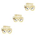 thumbnail image 2 of Becaristey Lunettes de Noël Funky Lunettes Décoratives pour Rassemblement Festif Spécial Multicolore Vert Anglais Ensemble de 3, 2 of 6