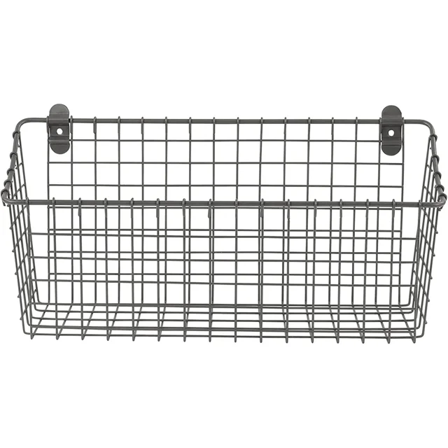Sturdy Steel Wire Storage Bin Extra Large Wall-Mounted Organizer