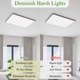 thumbnail image 5 of White Magnetic Fluorescent Light Covers for Ceiling Lights 2 x 4 Feet, Modern Simple White Backdrop Office Classroom Kitchen Drop Ceiling Light Covers Lighting Filters Shade Panel 4 Packs, 5 of 9