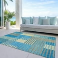 thumbnail image 6 of Addison Rugs Chantille Indoor/Outdoor Transitional Stripes Teal Washable Rectangle Rug, 5' x 7'6", 6 of 6