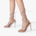 thumbnail image 4 of Sandalia DREAM PAIRS con tiras y pedrería tacones de 10 cm plateados, 4 of 6