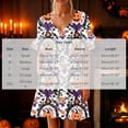 thumbnail image 3 of FAHXNVB Women's Halloween Nightgowns Ghost Pumpkin Print V Neck Mini Sleepshirts Ruffle Short Sleeve Loungewear PJs Dress with Pocket S-XXL, 3 of 4