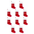 thumbnail image 1 of Injueey Calcetines Decorativos Navideños - Comodidad Exquisita Y Suave Para Vacaciones Letras Medias Navideñas Grandes Rojo V V roja grande 10Conjunto, 1 of 6