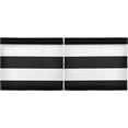 BESTKITTY Black and White Stripes Tier Curtains, Window Kitchen