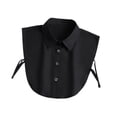 thumbnail image 4 of Blusa elegante y de color negro con cuello falso para mujer, para prendas de vestir, camisas y uniformes, 4 of 8