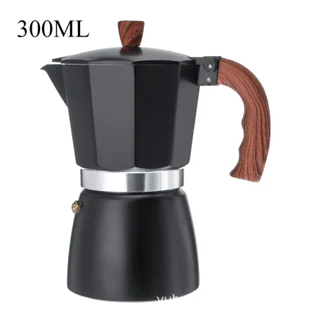 

Italian Stovetop Espresso Maker Aluminum Coffee Maker Espresso Mocha Coffee Pot Octagonal Coffee Cold Brew Percolator Pot-Option 300ml