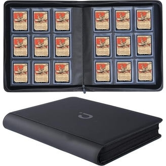 Toploader Binder For Trading Cards Toploader Binder - Holds 288 Cards In  3x4" Toploaders, 9-Pocket Zippered Binder For Trading/Sports Cards (Black) Hard  Case Card Protector