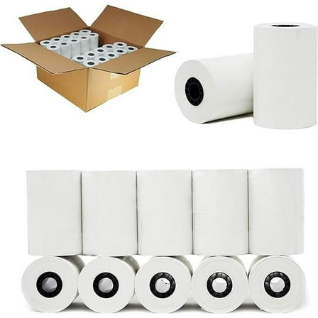 BPA Free Thermal Paper - 3 1/8" x 90' POS Receipt Paper Cash Register ( 50 Rolls )