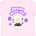 thumbnail image 4 of Inktastic Jesus Loves Me Cute Lamb and Flowers Boys or Girls Toddler T-Shirt, 4 of 5