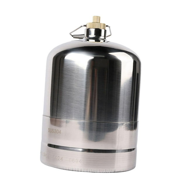 mmirethe Camping Fuel Canister Empty Refillable BBQ Cooking for Outdoor Silver 4L