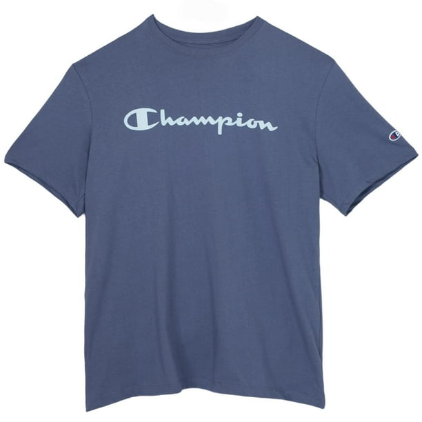 Playera Champion Classics Graphic para Hombre. GPMSS2500122 azul acero XL