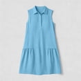 thumbnail image 6 of Odbmxy Casual Womens Shirt Dress Summer Collared Sleeveless Plain Womens Mini Dress Tiered Shift Everyday, 6 of 6
