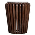 thumbnail image 2 of Reeves Brown Wood and White Marble End Table Elegant Acacia Wood Base, 2 of 5