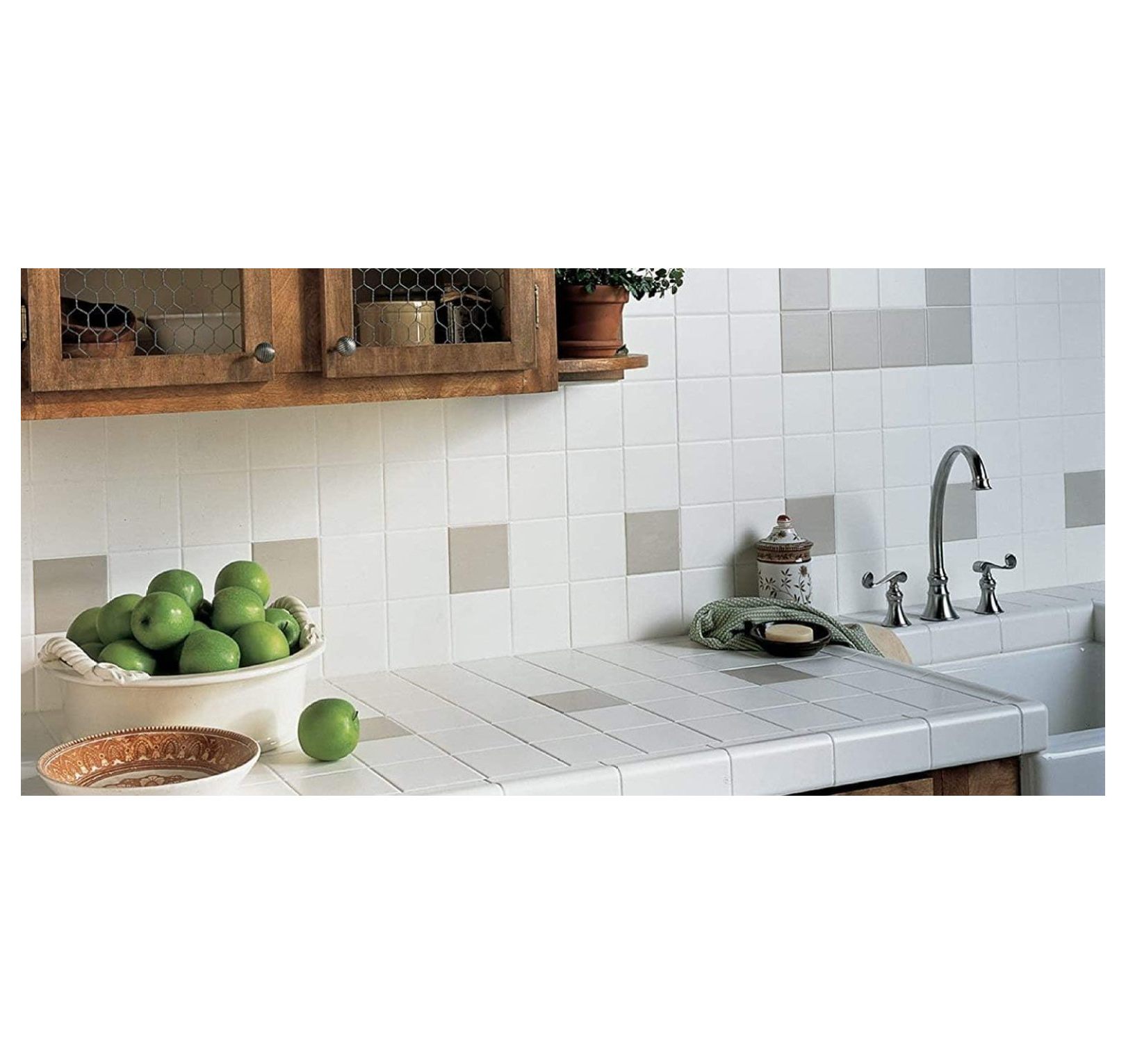 4x4 White Glossy Finish Ceramic Subway Tile Shower Walls Backsplash MADE in USA (12.5SF Full Box 100PCS)