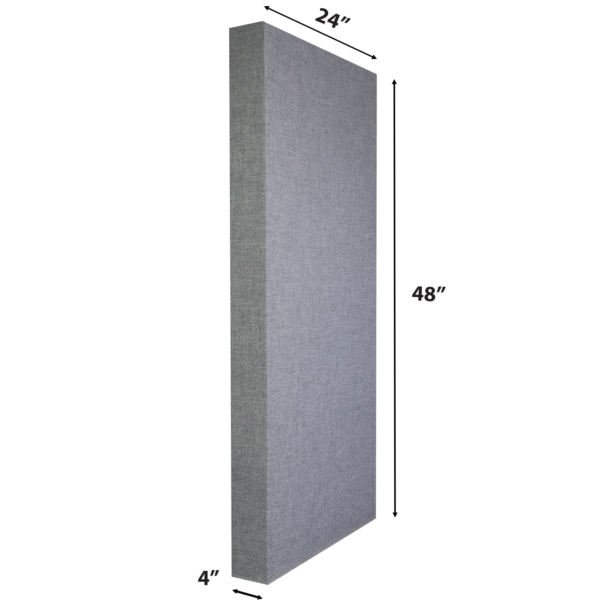ATS Acoustics Bass Trap Full Range Sound Absorbing Echo Reducing Studio Acoustic Wall Panel 24" x 48" x 4" (Merle Grey)